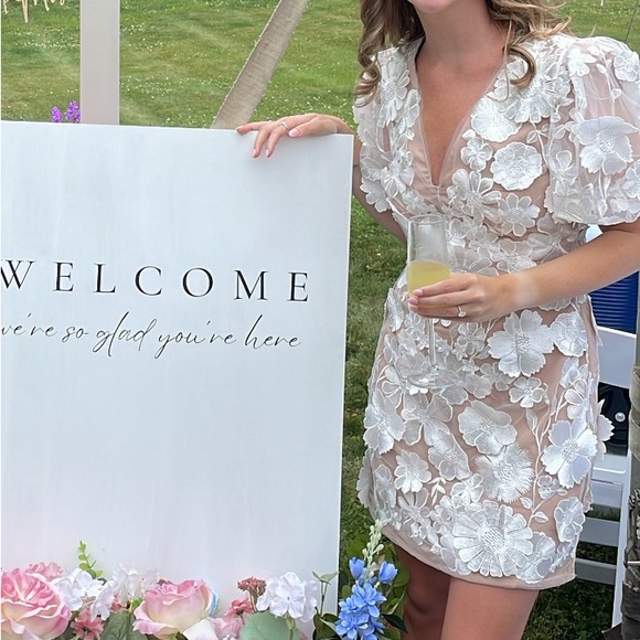 Elliatt Zayla Floral Lace Puff-Sleeve Mini Dress - Picture 3 of 5